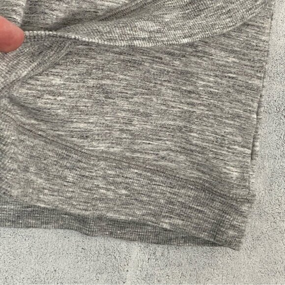 Athleta Cross Front Long Sleeve Top Gray Sz Medium - Picture 3 of 7